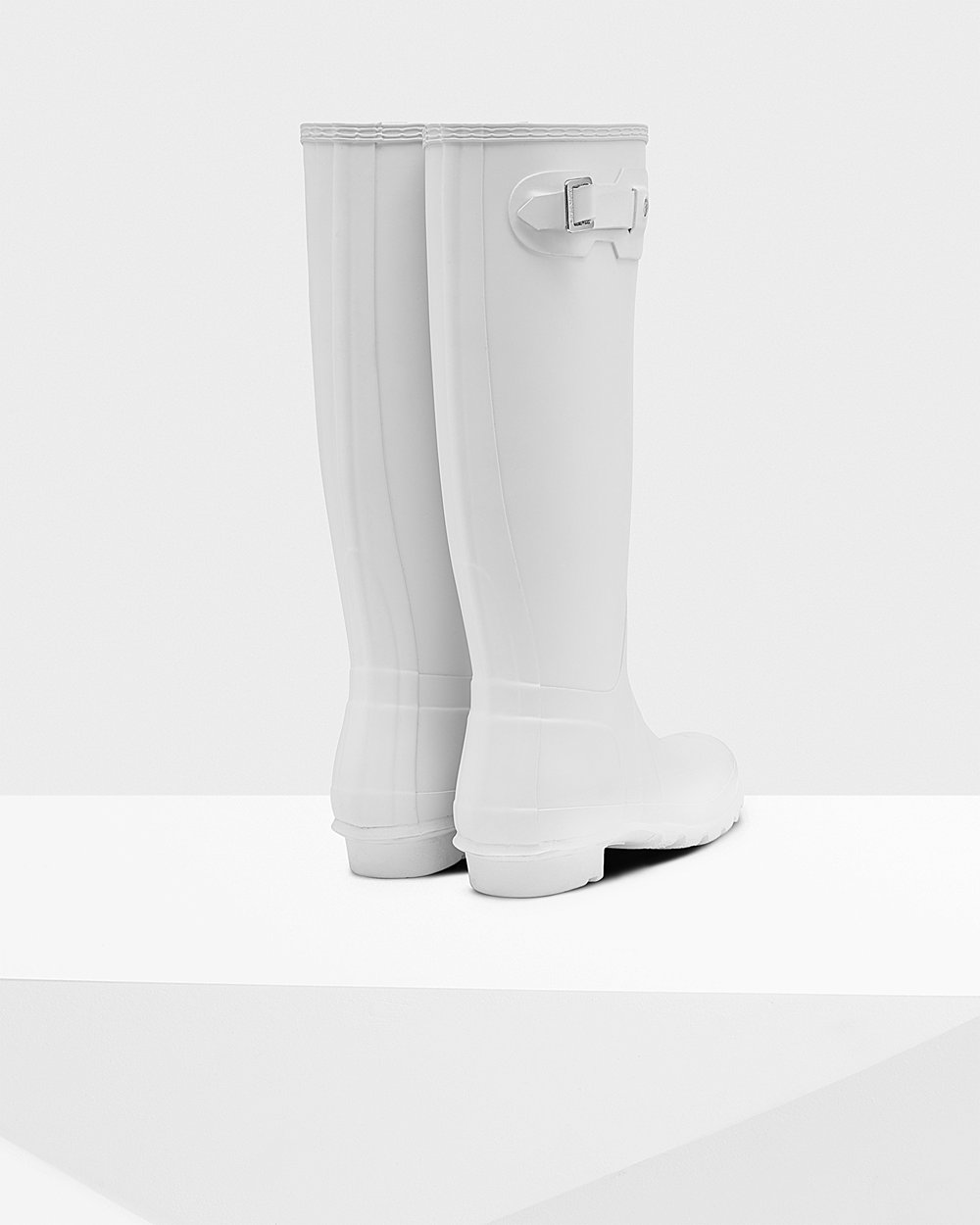 Womens Hunter Original - Tall Rain Boots White - 7396-PTBLJ